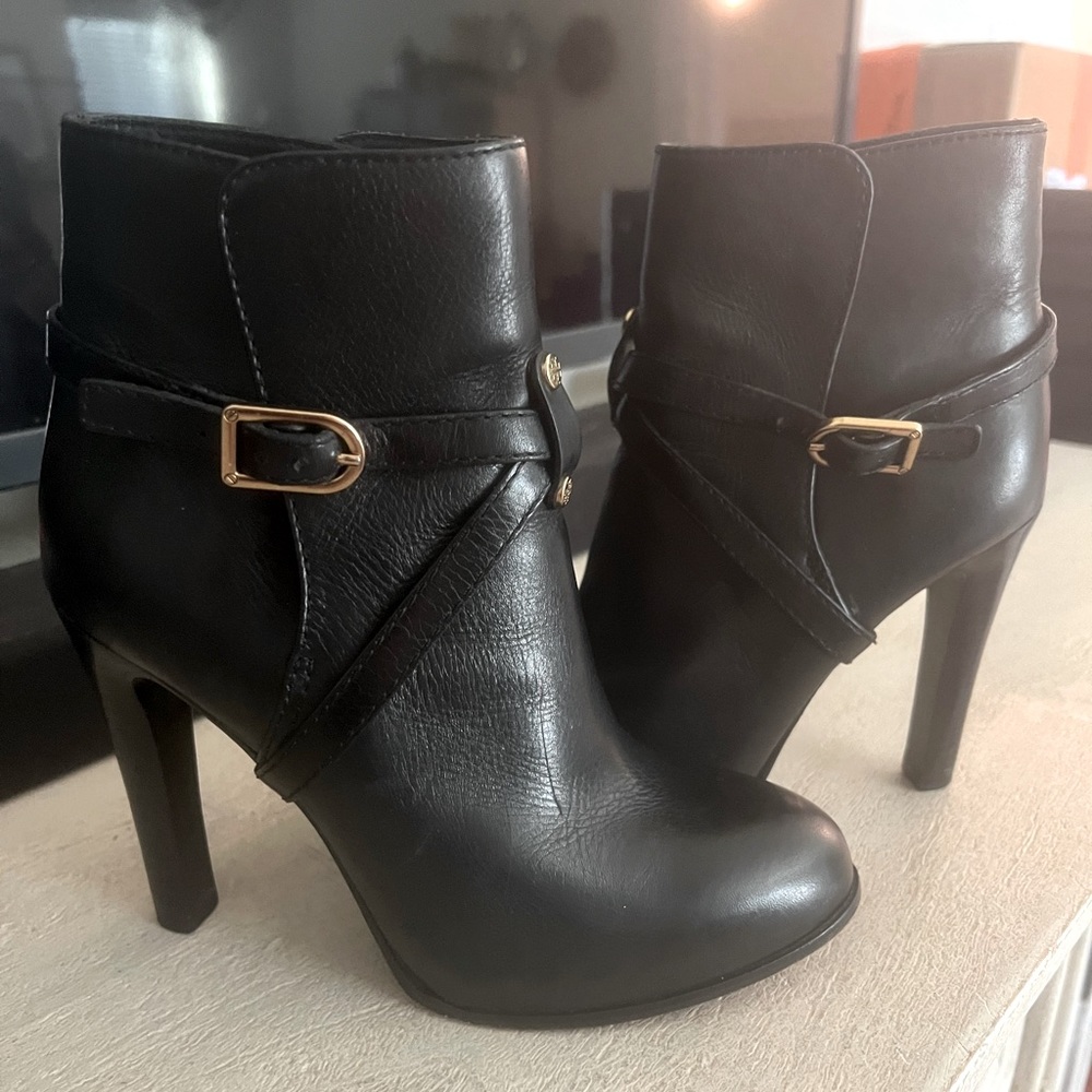 Tory Burch Black Leather Booties - 6.5